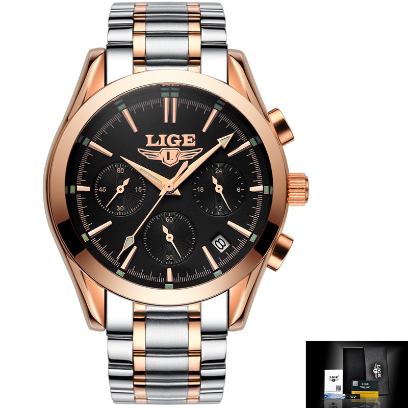 LIGE Men's All-Occasion Quartz Watch
