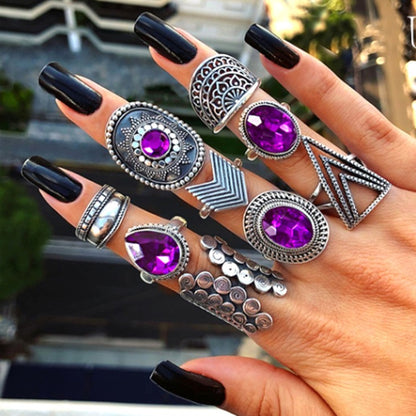 Iqoqo lamaRingi amahle e-Boho Amatshe aqhakazile (Crystal)