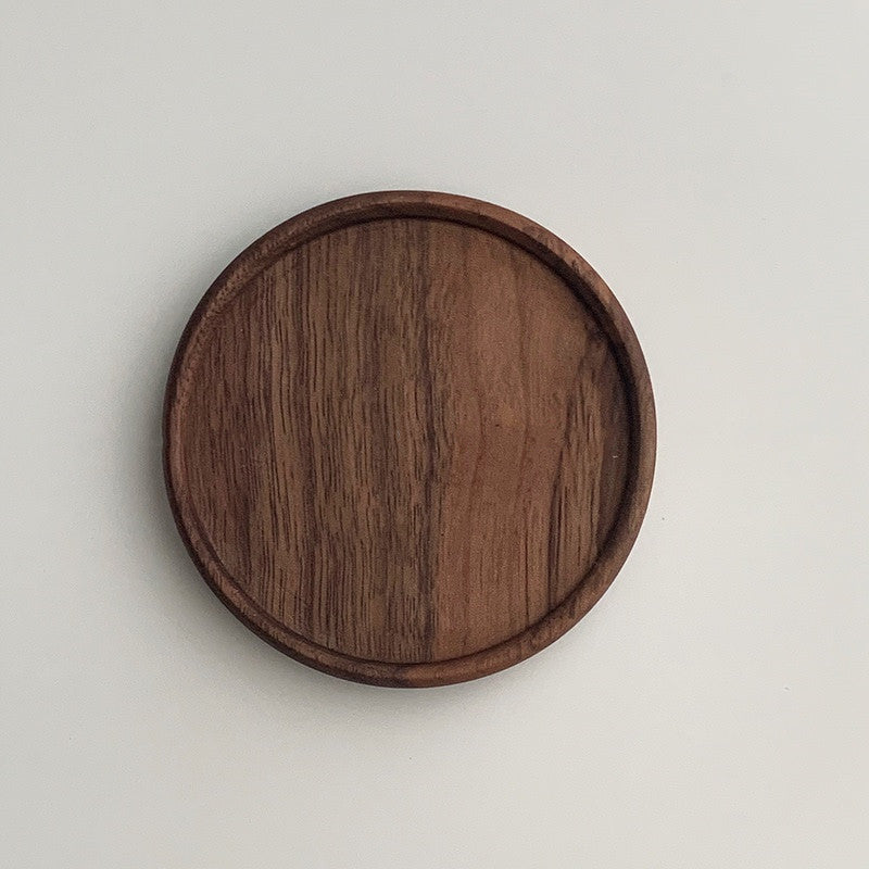 Japanese Walnut Artisan Coaster Set