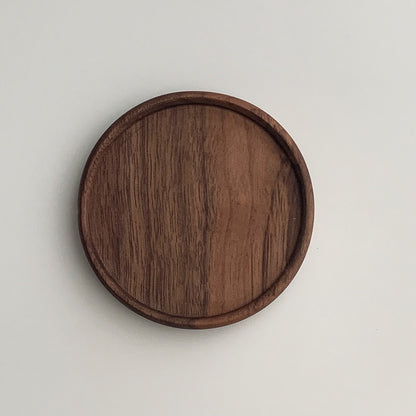 Japanese Walnut Artisan Coaster Set