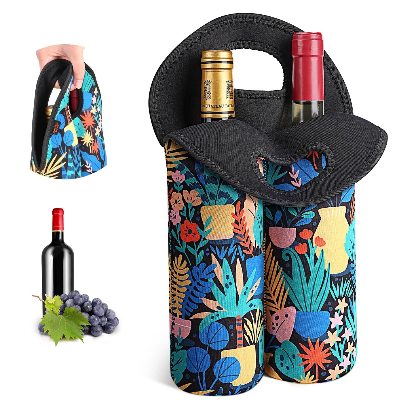 VinoVoyage Neopreen Wynsak vir 2 Bottels