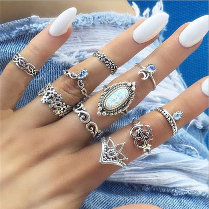 Iqoqo lamaRingi amahle e-Boho Amatshe aqhakazile (Crystal)