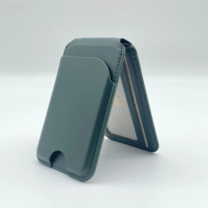 Sleek Leather Card & Phone Holder