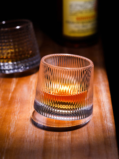 Deluxe Spinning Crystal Whiskey Glass