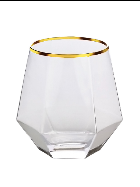 Elegant Hexagonal Spirit Glass