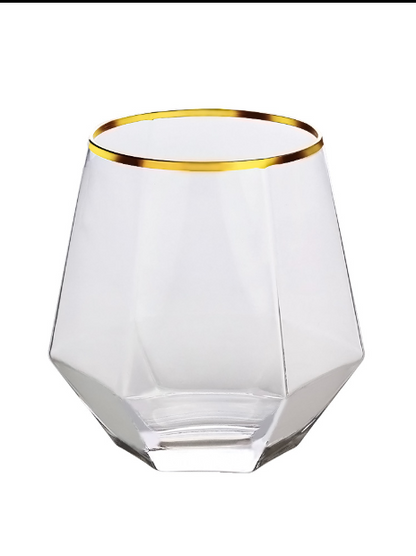 Elegant Hexagonal Spirit Glass