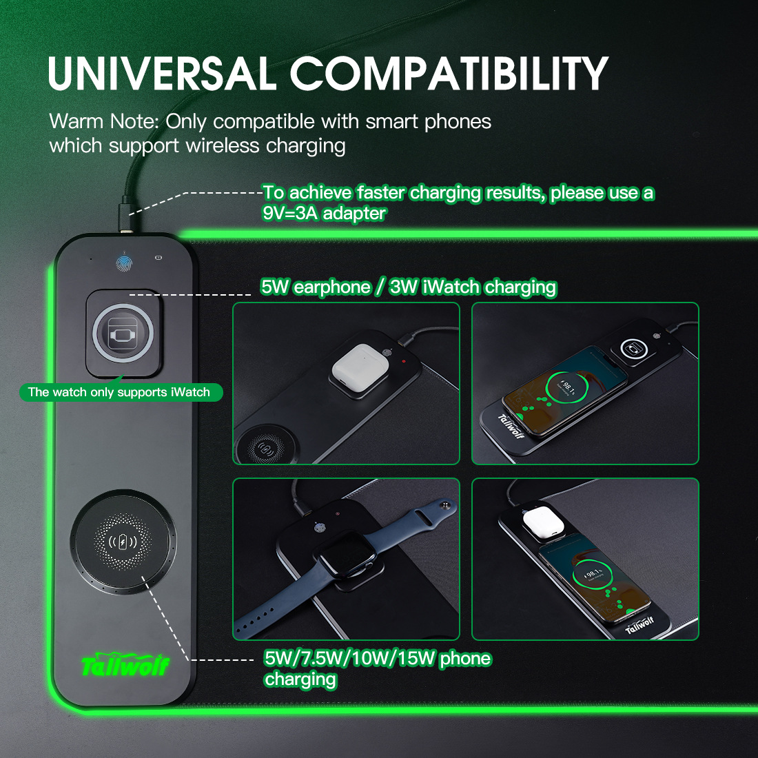RGB Wireless Charging Gaming Mat