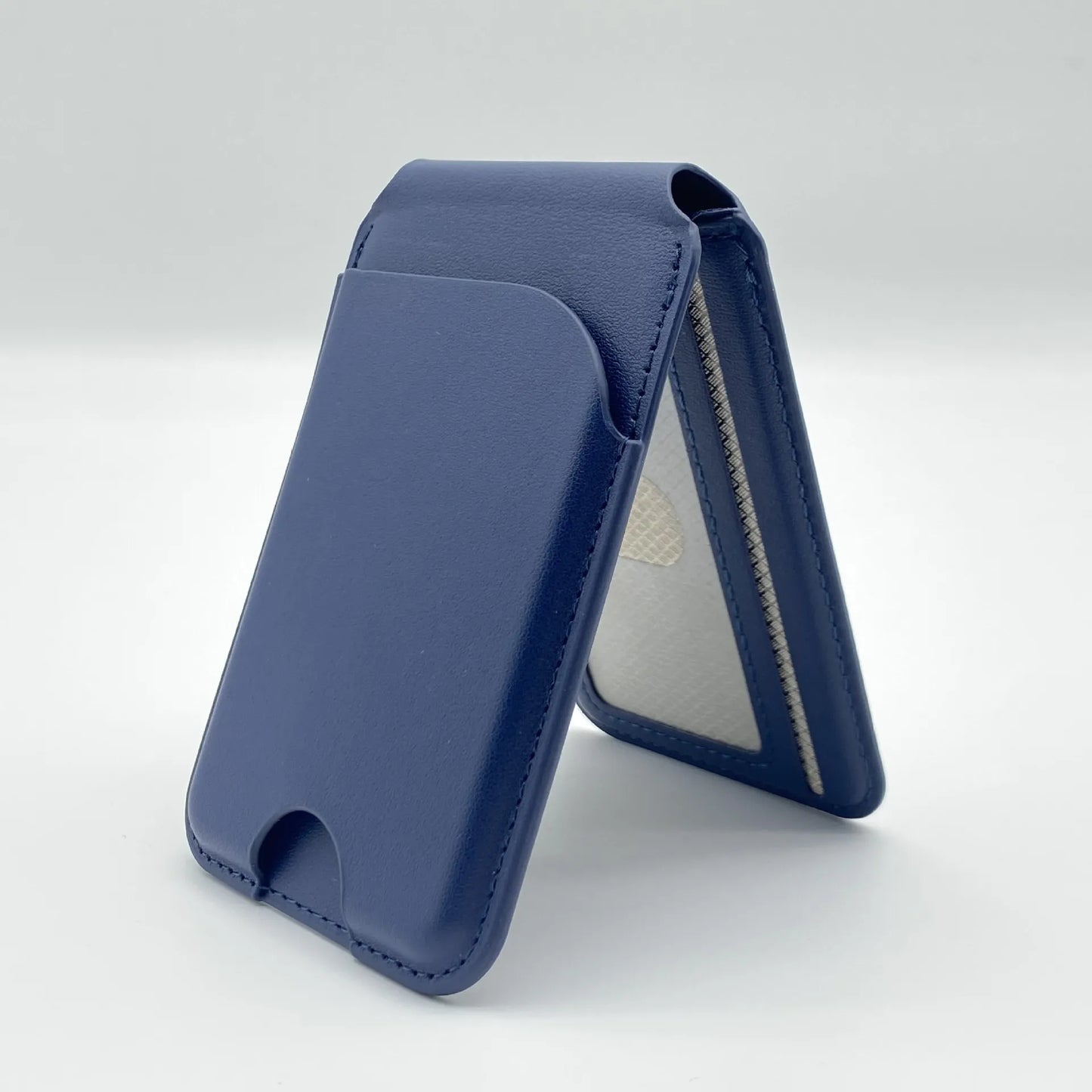 Sleek Leather Card & Phone Holder