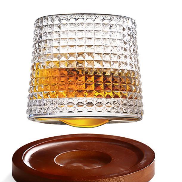 Deluxe Spinning Crystal Whiskey Glass