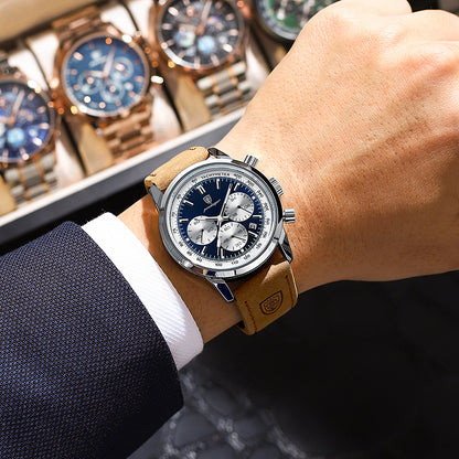 POEDAGAR Men’s Elite Waterproof Timepiece