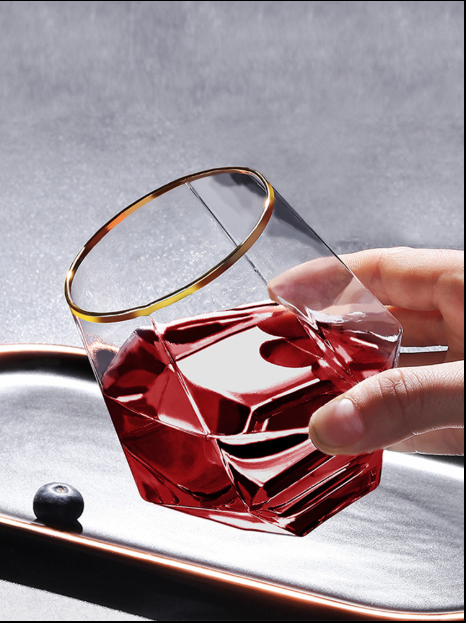 Elegant Hexagonal Spirit Glass