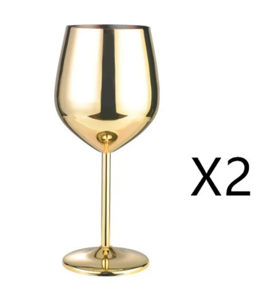 Modern Metal Wine Glass