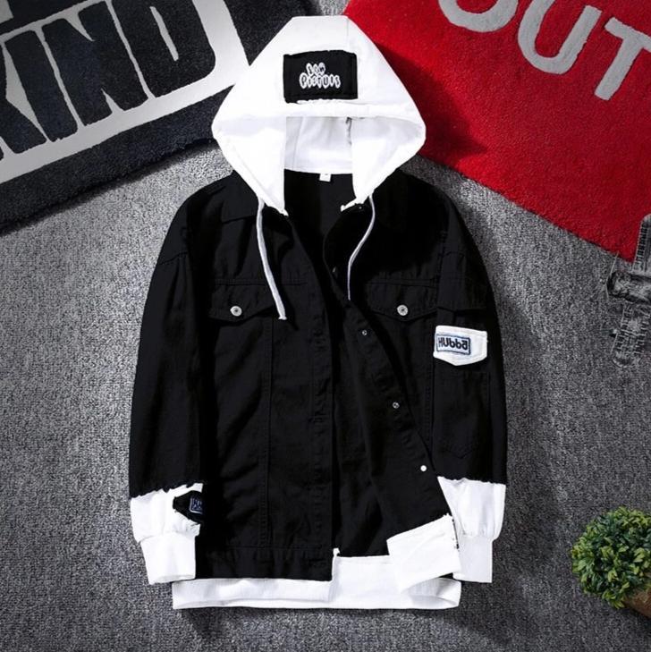 Men's Korean Denim Baseball Coat