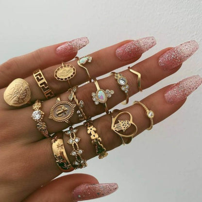 Iqoqo lamaRingi amahle e-Boho Amatshe aqhakazile (Crystal)