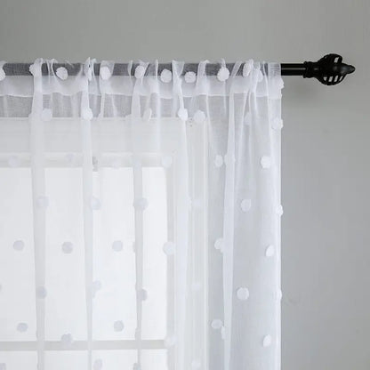 Bohemian Floral Sheer Window Drapes