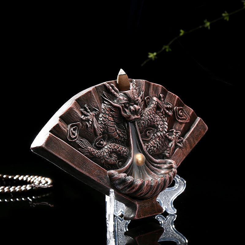 Elegance Ceramic Dragon Incense Tower