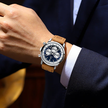 POEDAGAR Men’s Elite Waterproof Timepiece
