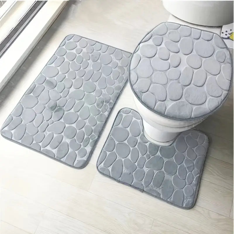 3-Piece Luxury Non-Slip Bath Mat Set