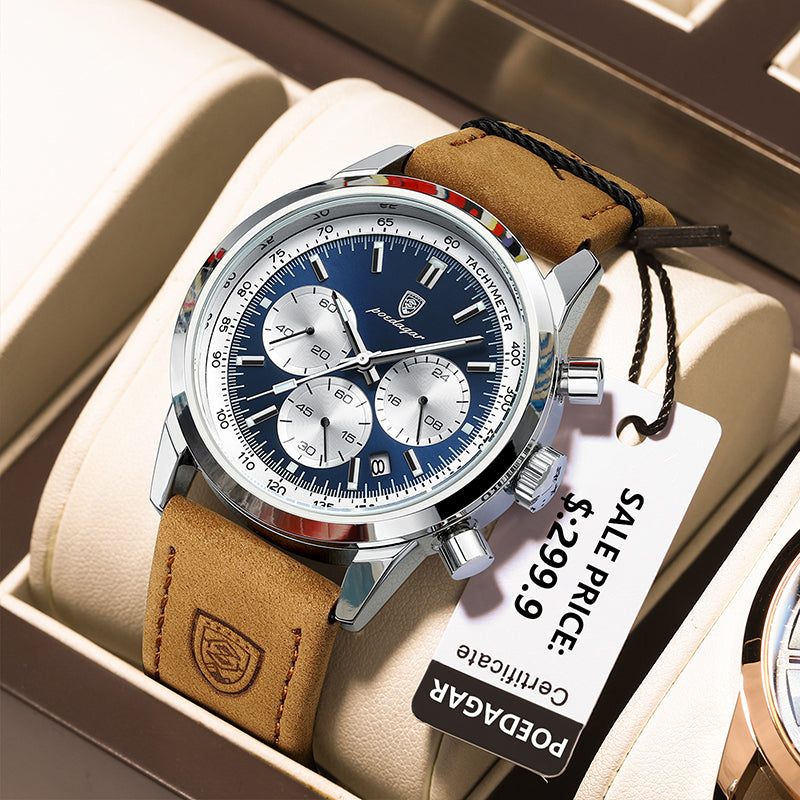 POEDAGAR Men’s Elite Waterproof Timepiece