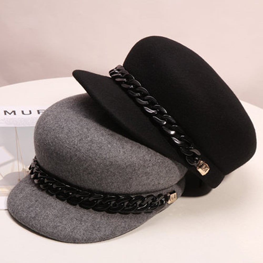 Chic Retro Woolen Cap for Women