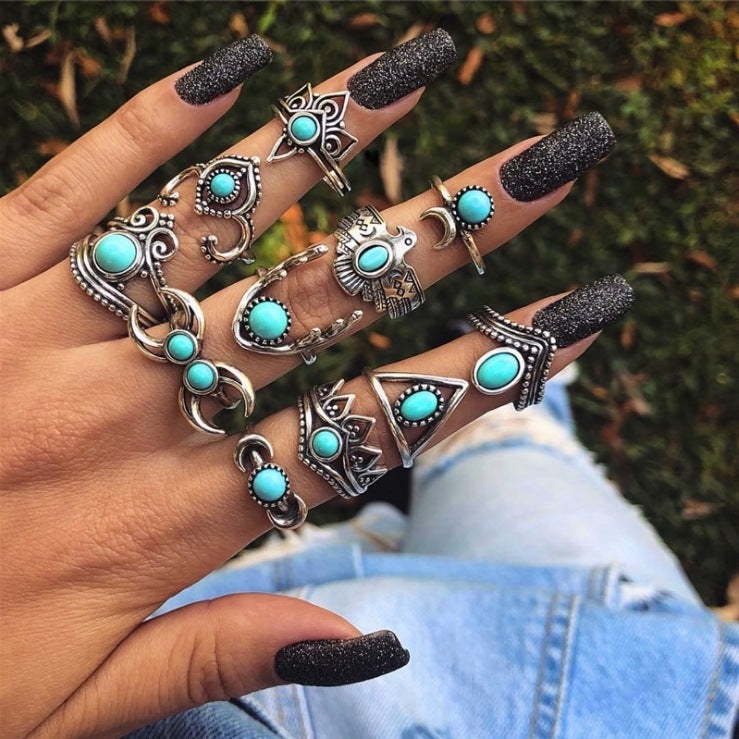 Iqoqo lamaRingi amahle e-Boho Amatshe aqhakazile (Crystal)