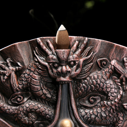 Elegance Ceramic Dragon Incense Tower
