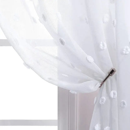 Bohemian Floral Sheer Window Drapes