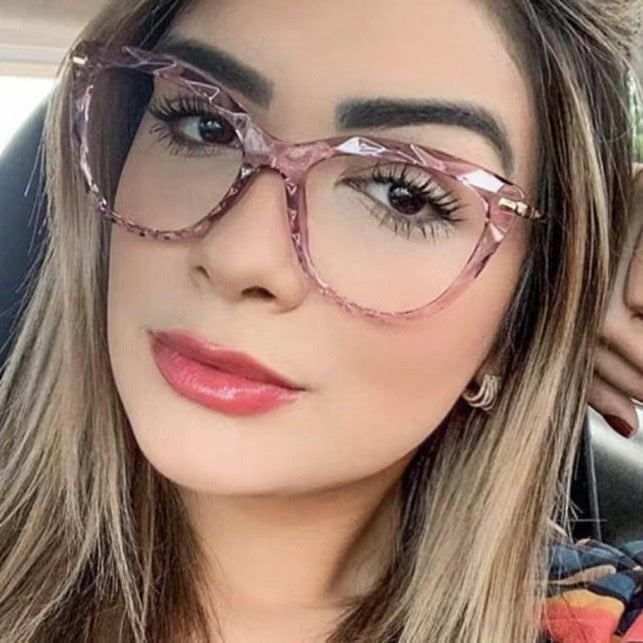 Chic Crystal Cat Eye Glasses