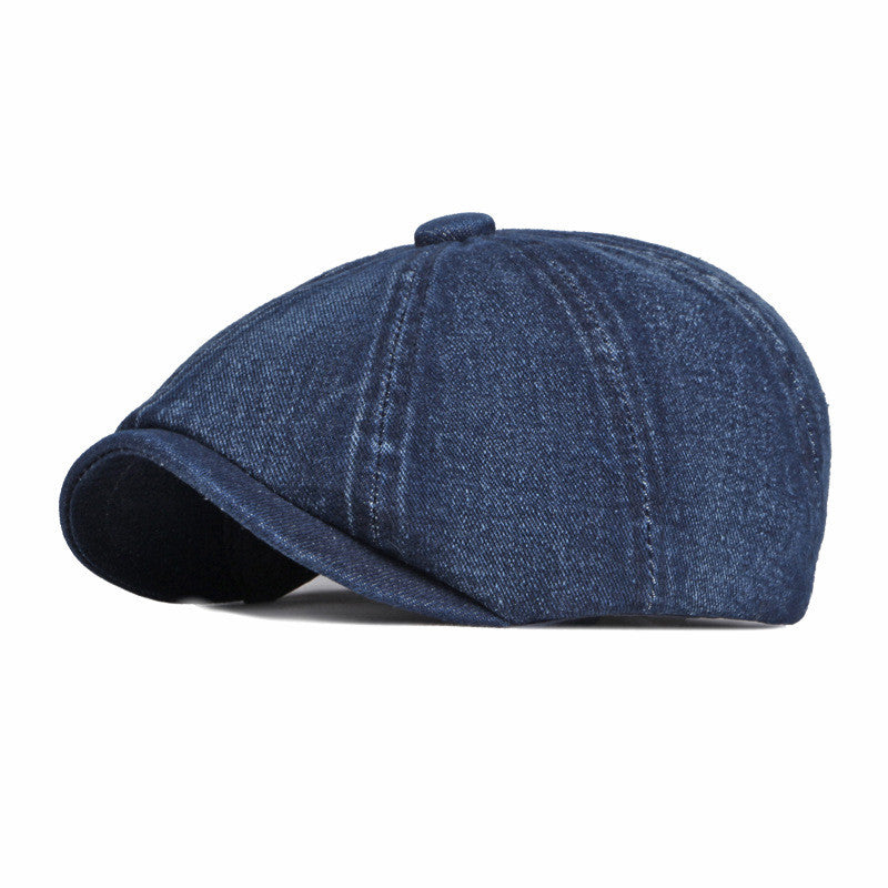 Trendy Octagonal Denim Hat for Ladies
