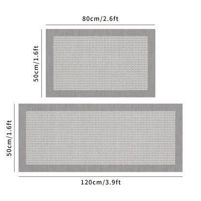 2-Pack Elegant Kitchen Mats, Non-Slip & Water-Resistant