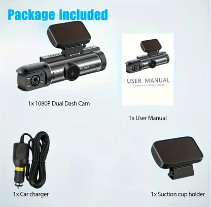 DualView 360° Car Dash Camera