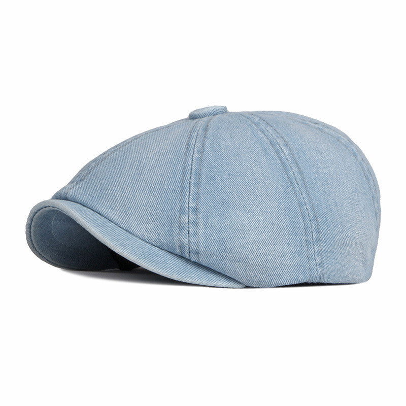 Trendy Octagonal Denim Hat for Ladies