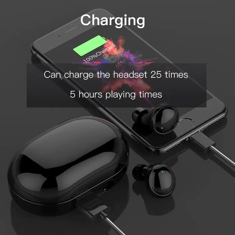 IPX7 Spatbestande Bluetooth 5.0 Oorfone