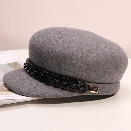 Chic Retro Woolen Cap for Women