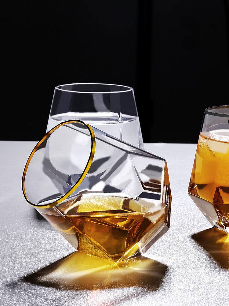 Elegant Hexagonal Spirit Glass