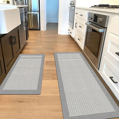 2-Pack Elegant Kitchen Mats, Non-Slip & Water-Resistant