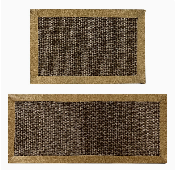 2-Pack Elegant Kitchen Mats, Non-Slip & Water-Resistant