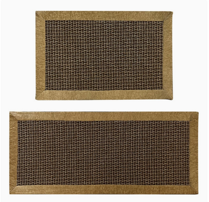 2-Pack Elegant Kitchen Mats, Non-Slip & Water-Resistant