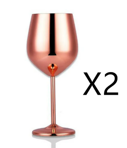 Modern Metal Wine Glass