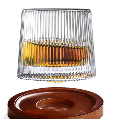 Deluxe Spinning Crystal Whiskey Glass