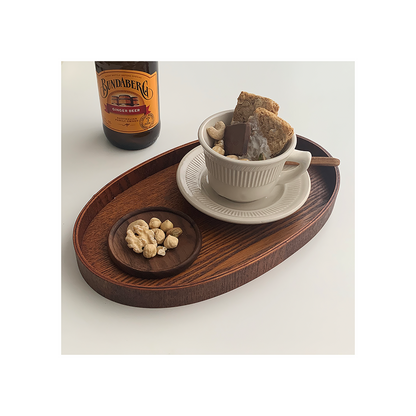 Japanese Walnut Artisan Coaster Set