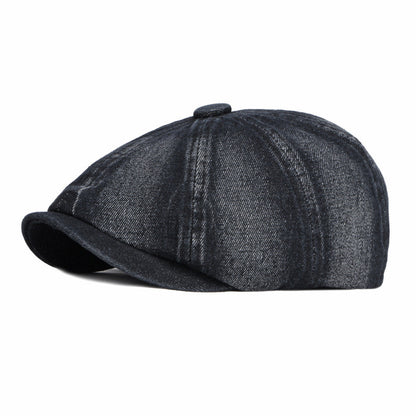 Trendy Octagonal Denim Hat for Ladies