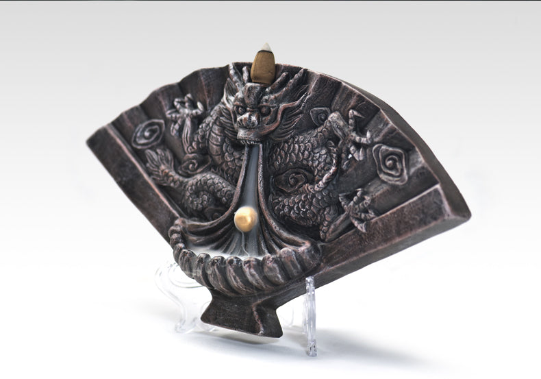 Elegance Ceramic Dragon Incense Tower