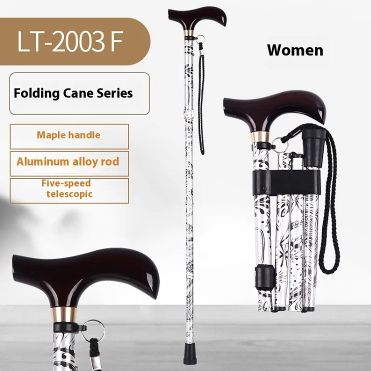 Slim Opvoubare Wandelstok met LED-lig