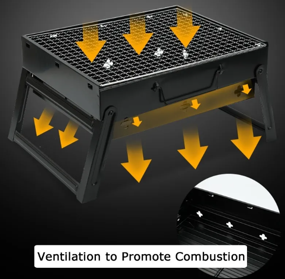 Portable Charcoal BBQ Grill Set