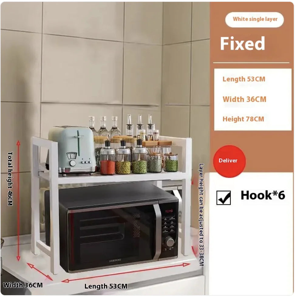 Expandable Microwave Organizer Shelf