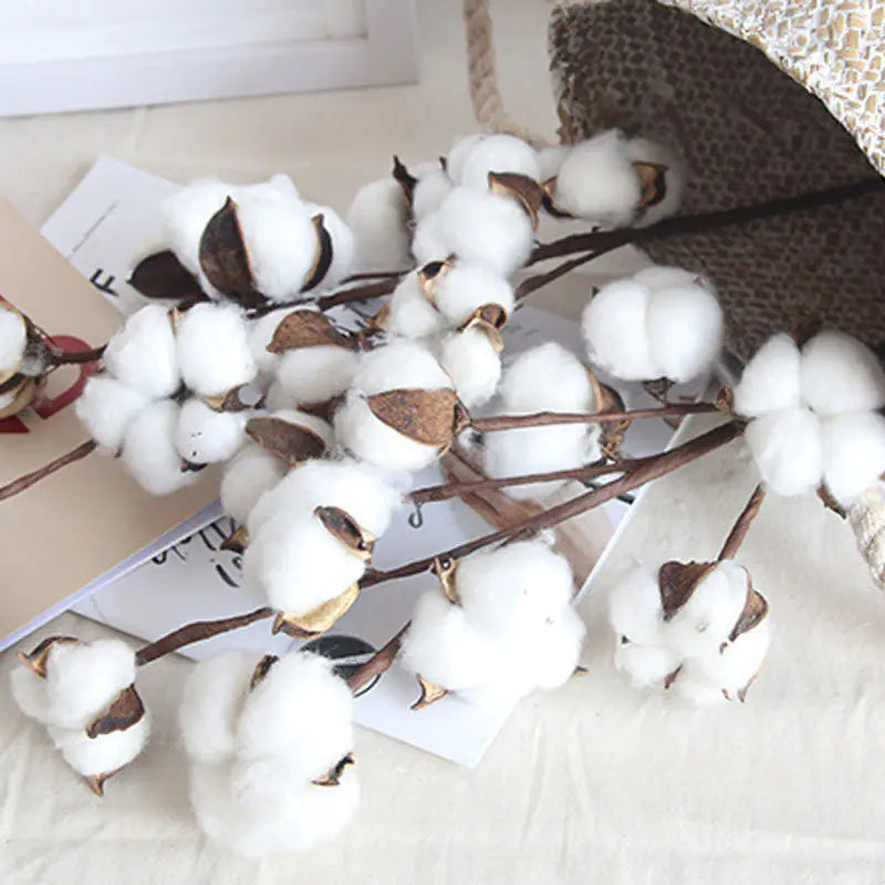 Synthetic Cotton Blossom Stems