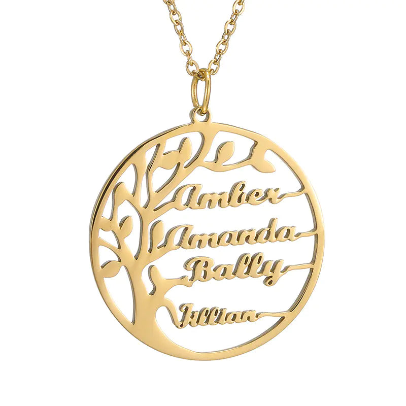 Custom Tree of Life Name Necklace
