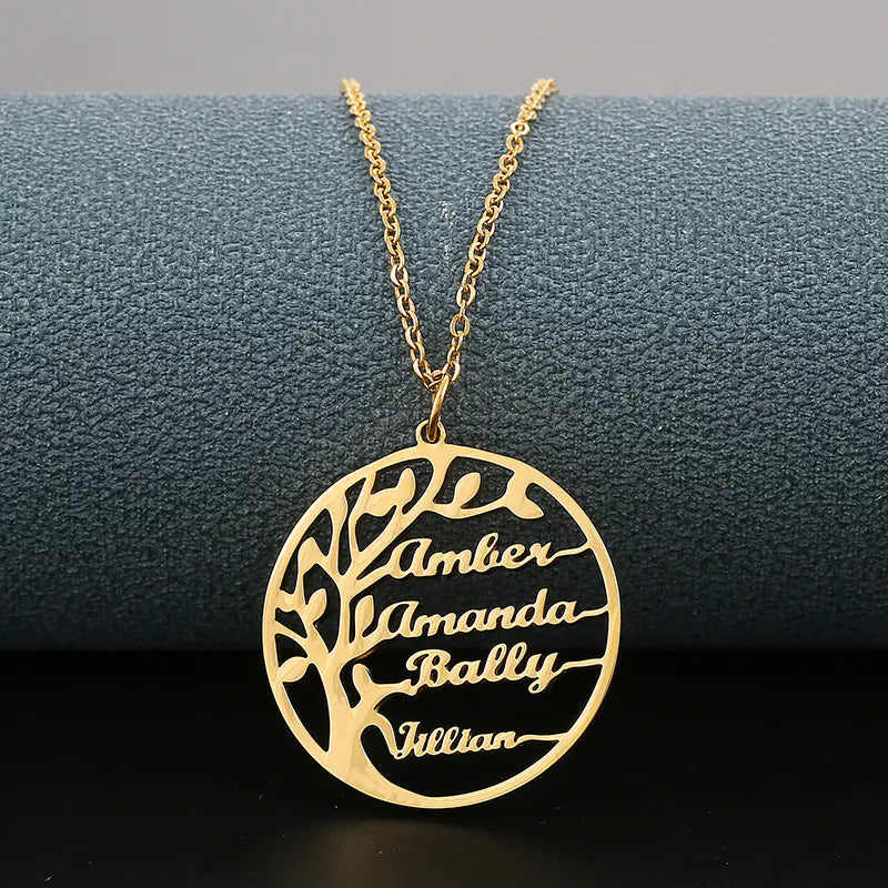 Custom Tree of Life Name Necklace