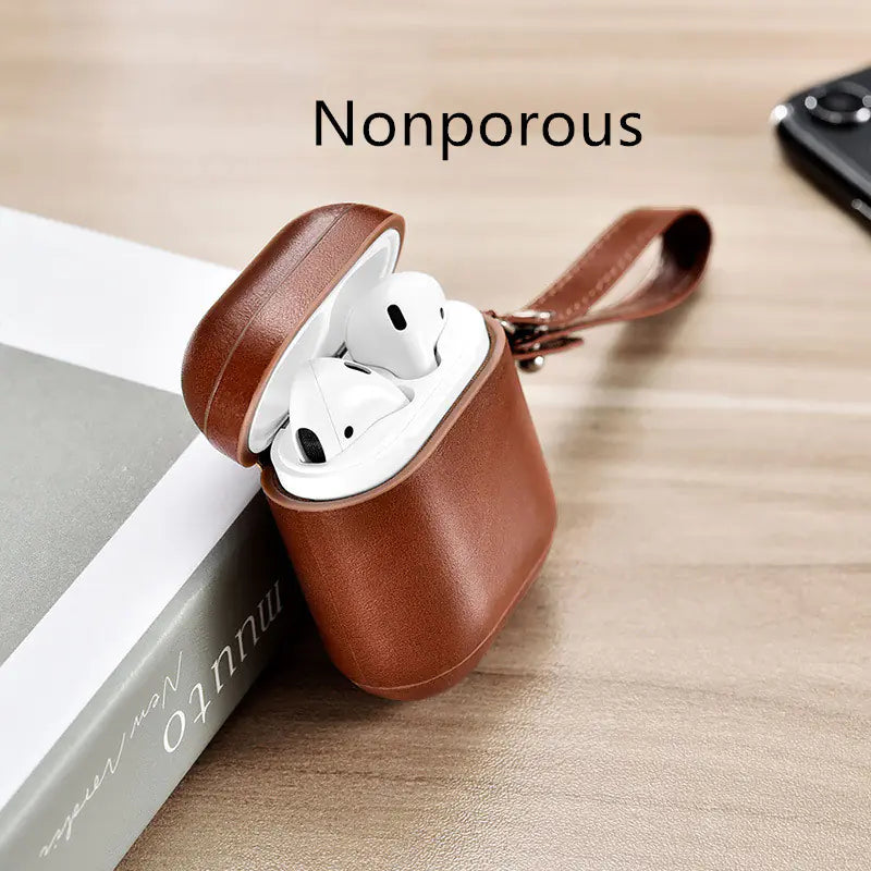 ICARER Luukse Leer AirPods-houer